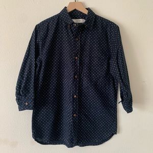 3/4 Sleeve Button-Up w/ Coconut Buttons